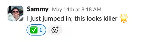 Client reacting to the store build